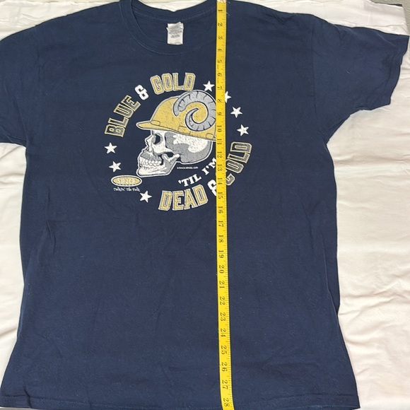 LOS ANGELES RAMS ‘Blue & Gold ‘til I’m dead & cold’ Smack Apparel UNISEX Shirt🏈 - Picture 6 of 6